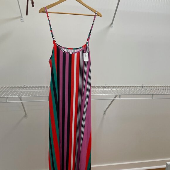Colorblock Striped Maxi Dress XXL NWT | Summer Vacation Beach Look - Picture 1 of 3